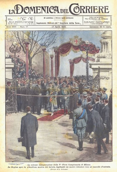 La solenne inaugurazione della Va Fiera Campionaria di Milano da Achille Beltrame