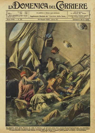 La tragedia aerea sulla Manica da Achille Beltrame