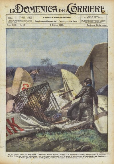La traversata aerea di una belva da Achille Beltrame
