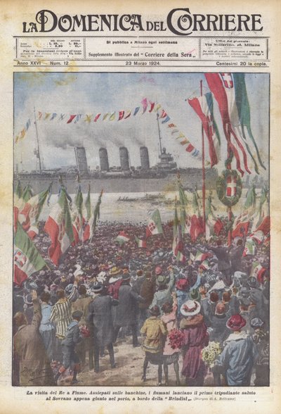La visita del Re a Fiume da Achille Beltrame