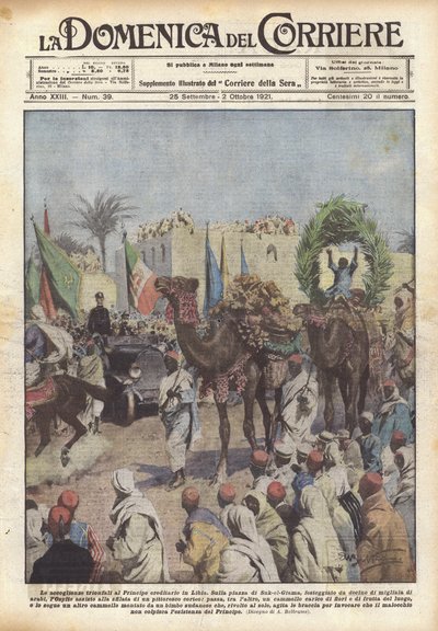 Le accoglienze trionfali al Principe ereditario in Libia da Achille Beltrame