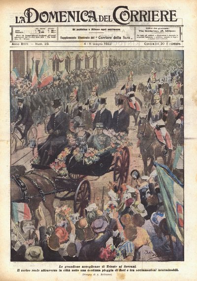 Le grandiose accoglienze di Trieste ai Sovrani da Achille Beltrame