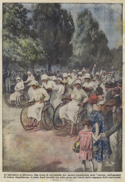 Le infermiere si divertono da Achille Beltrame