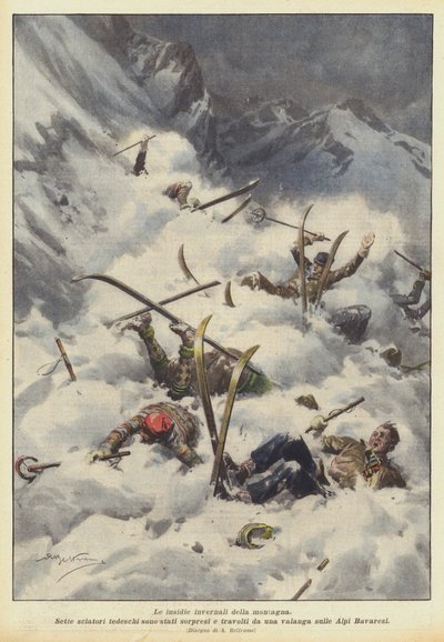 Le insidie invernali della montagna da Achille Beltrame