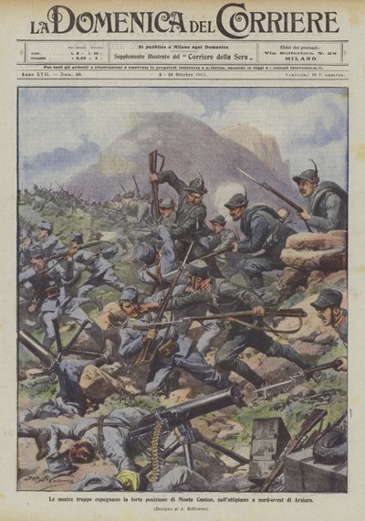 Le nostre truppe espugnano la forte posizione di Monte Coston, sull