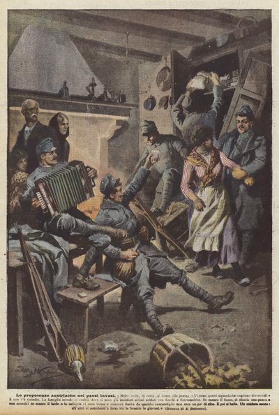 Le prepotenze austriache nei paesi invasi da Achille Beltrame