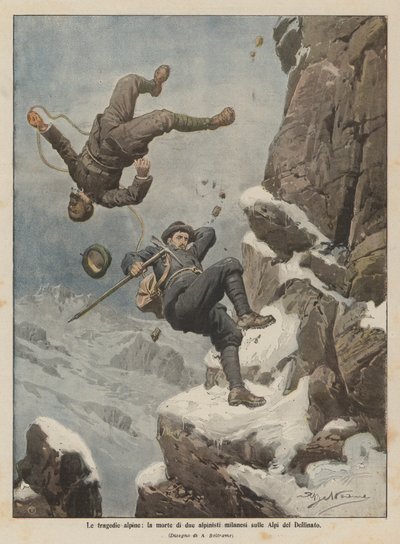 Le tragedie alpine, la morte di due alpinisti milanesi sulle Alpi del Delfinato da Achille Beltrame