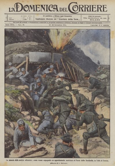 Lo slancio delle nostre offensive, come venne espugnato un appostamento austriaco al Passo della ? da Achille Beltrame