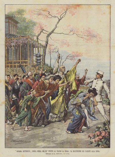 Madama Butterfly nuova opera del M° Puccini al Teatro La Scala, la maledizione dei parenti alla sposa da Achille Beltrame