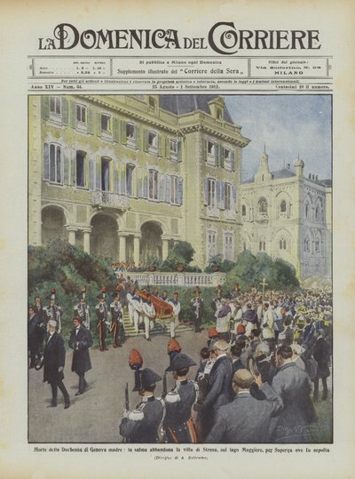 Morte della Duchessa di Genova madre da Achille Beltrame