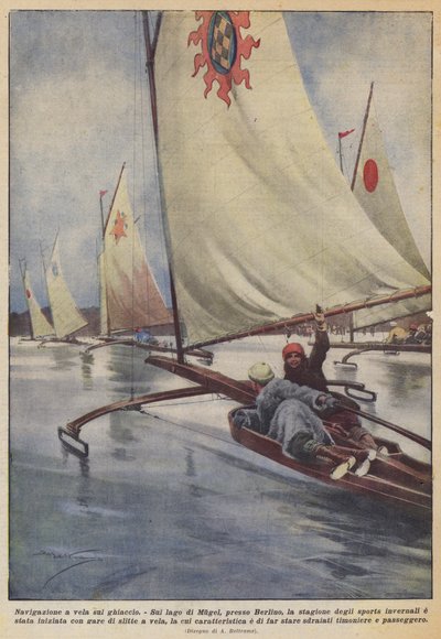 Navigazione a vela sul ghiaccio da Achille Beltrame