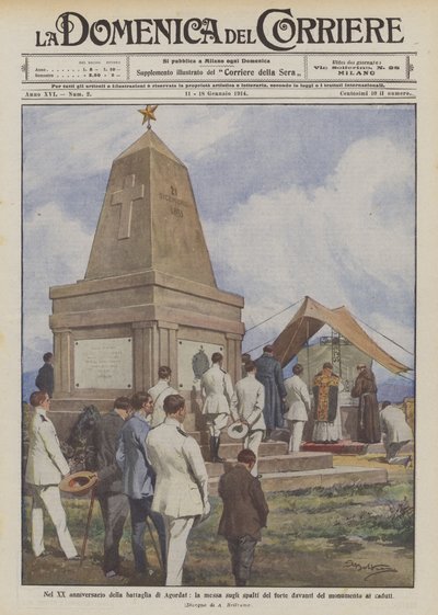 XX anniversario della battaglia di Agordat, messa sugli spalti del forte da Achille Beltrame