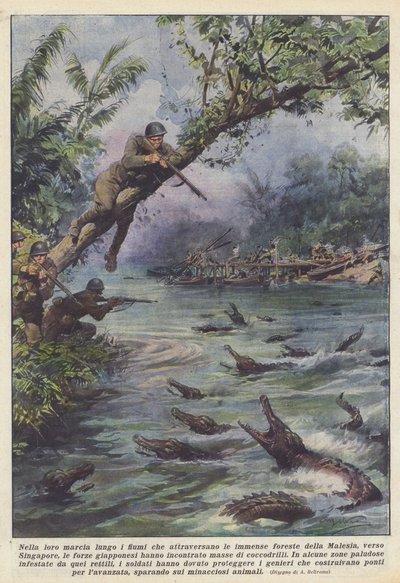 Nella loro marcia lungo i fiumi che attraversano le immense foreste della Malesia da Achille Beltrame
