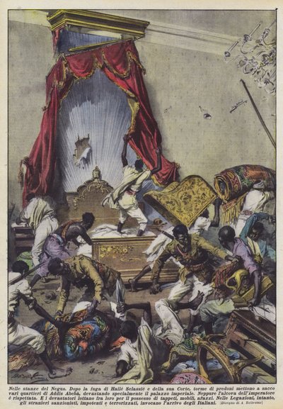 Nelle stanze del Negus da Achille Beltrame