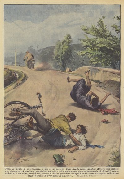 Perde la moglie in motocicletta e non se ne accorge da Achille Beltrame