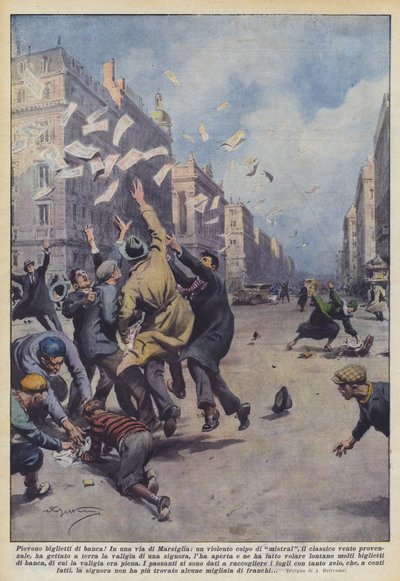 Piovono biglietti di banca! da Achille Beltrame