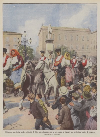 Cavalcata sarda, cittadini di Ittiri giungono a Sassari da Achille Beltrame