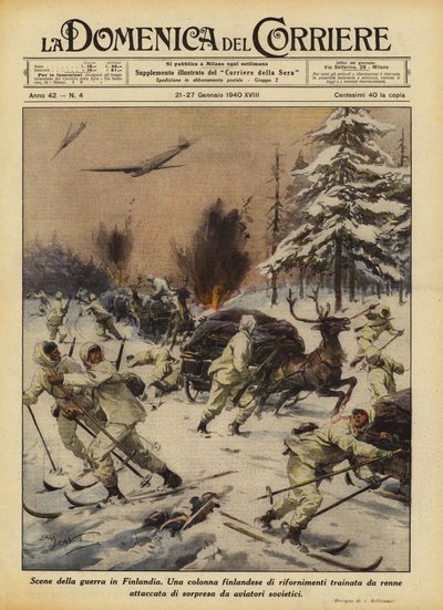 Scene della guerra in Finlandia da Achille Beltrame