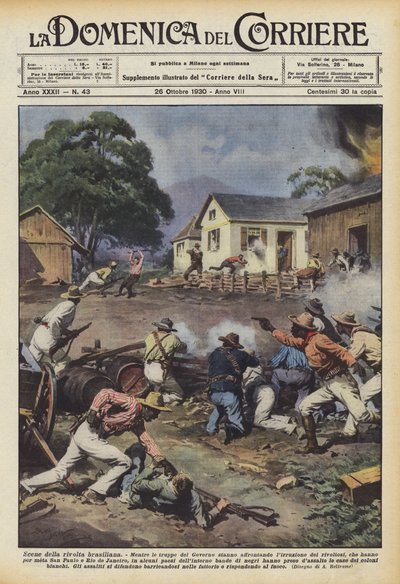 Scene della rivolta brasiliana da Achille Beltrame