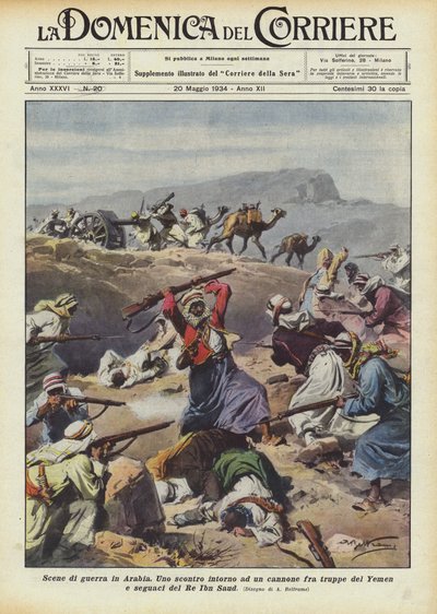 Scene di guerra in Arabia da Achille Beltrame