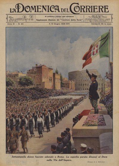 Settantamila donne fasciste adunate a Roma da Achille Beltrame