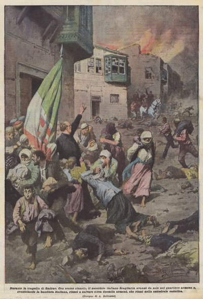 Smirne durante la guerra greco-turca (1919-22) da Achille Beltrame