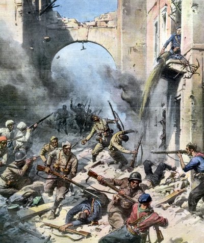 Guerra Civile Spagnola - La lotta nelle strade di Madrid da Achille Beltrame
