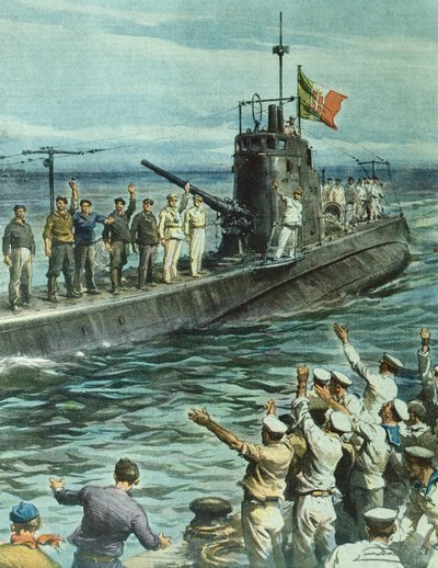 Sommergibile che ritorna alla base, 7 settembre da Achille Beltrame
