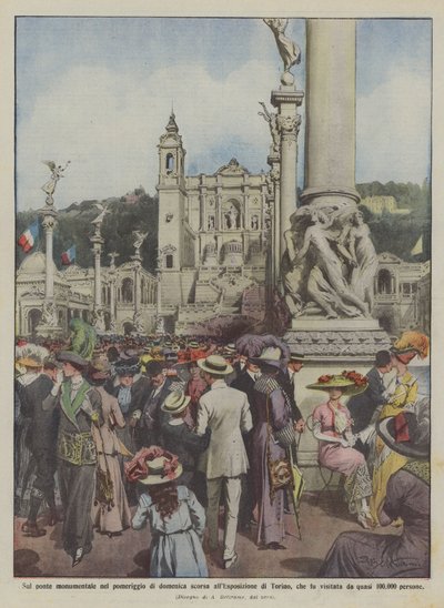Sul ponte monumentale nel pomeriggio di domenica scorsa all
