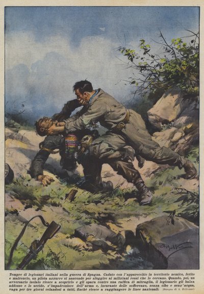 Tempre di legionari italiani nella guerra di Spagna da Achille Beltrame