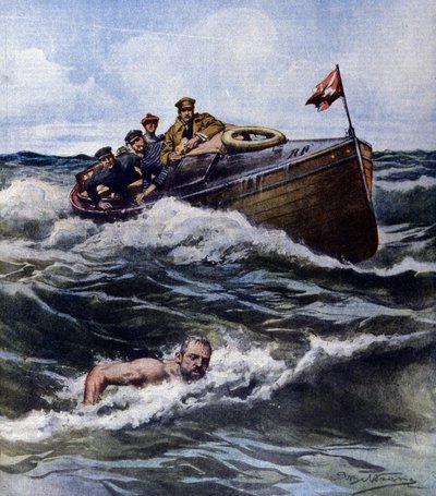 Thomas Burgess, un nuotatore inglese che vive in Francia, batte il record di attraversamento della Manica il 6 settembre da Achille Beltrame