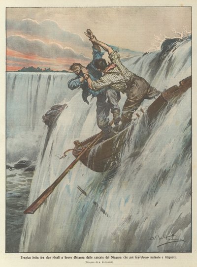 Tragica lotta fra due rivali a breve distanza dalle cascate del Niagara che poi travolsero natante e litiganti da Achille Beltrame