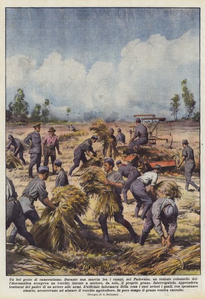 Un bel gesto di cameratismo da Achille Beltrame