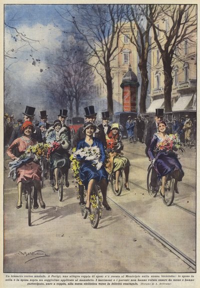 Un bizzarro corteo nuziale da Achille Beltrame