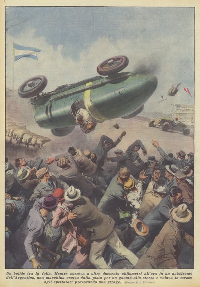 Un bolide tra la folla da Achille Beltrame