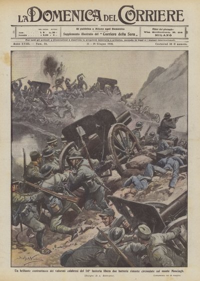 Un brillante contrattacco dei valorosi calabresi del 141° fanteria libera due batterie rimaste da Achille Beltrame