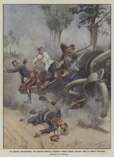Un disastro automobilistico alle manovre francesi, l