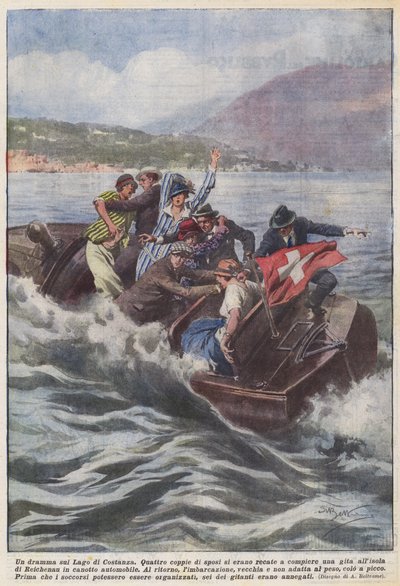 Un dramma sul Lago di Costanza da Achille Beltrame
