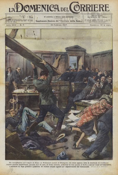 Un energumeno nel tempio di Temi da Achille Beltrame