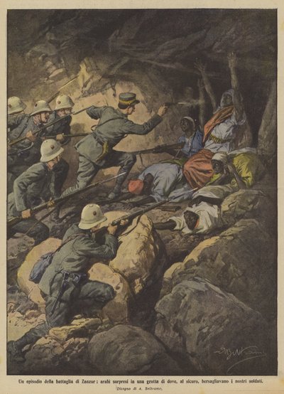 Un episodio della battaglia di Zanzur da Achille Beltrame