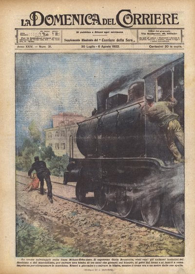 Un eroico salvataggio sulla linea Milano-Erba-Asso da Achille Beltrame