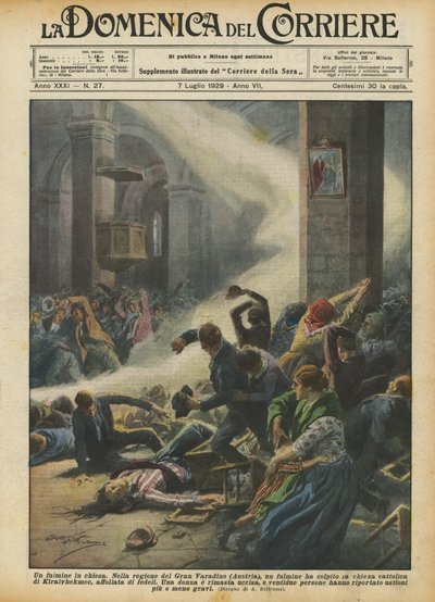 Un fulmine in chiesa da Achille Beltrame