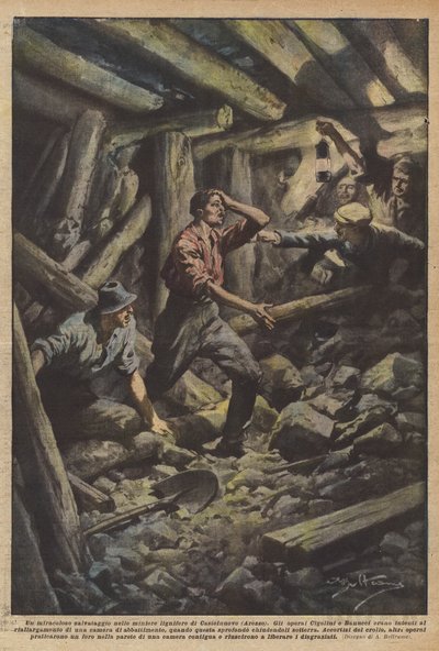 Un miracoloso salvataggio nelle miniere lignifere di Castelnuovo (Arezzo) da Achille Beltrame