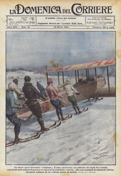 Un nuovo sport invernale, skiplane da Achille Beltrame
