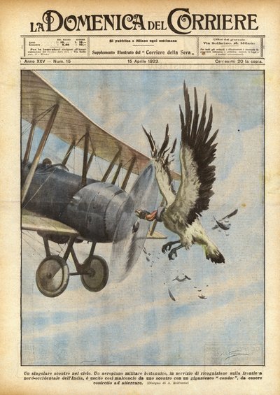 Un singolare scontro nel cielo da Achille Beltrame