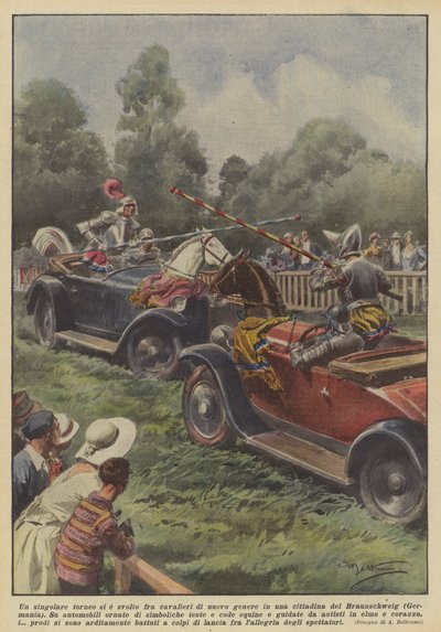 Un singolare torneo si è svolto fra cavalieri di nuovo genere in una cittadina del Braunschweig (Germania) da Achille Beltrame