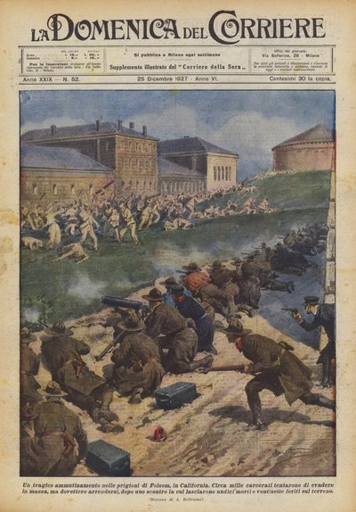 Un tragico ammutinamento nelle prigioni di Folsom, in California da Achille Beltrame