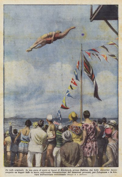 Un tuffo originale da Achille Beltrame