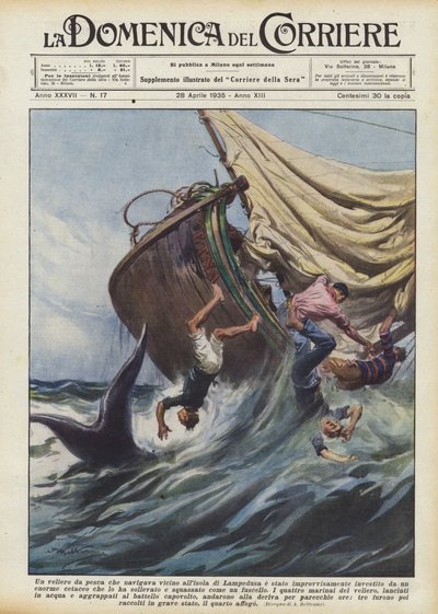 Un veliero da pesca che navigava vicino all