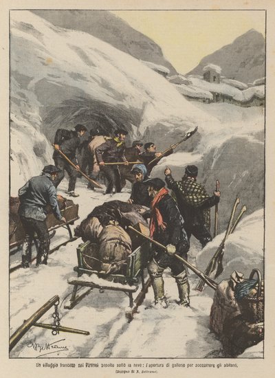 Un villaggio francese nei Pirenei sepolto sotto la neve, l
